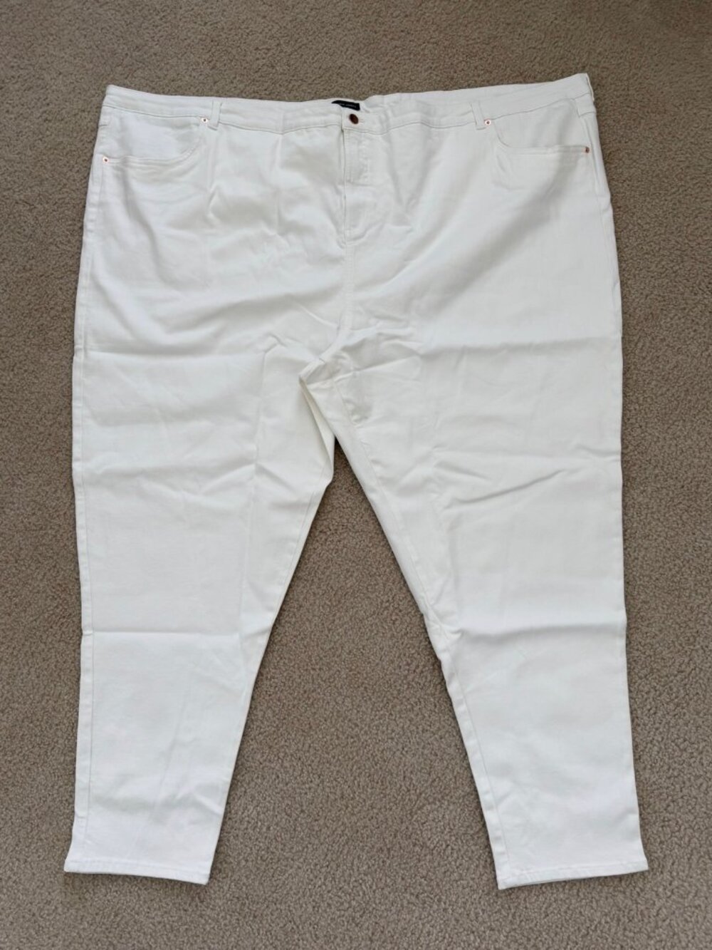 Universal Standard Seine High Rise Skinny Jeans White Size 38 NWOT